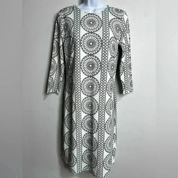 J.McLaughin Sophia Print 3/4 Sleeve Dress Size Small - Picture 1 of 6